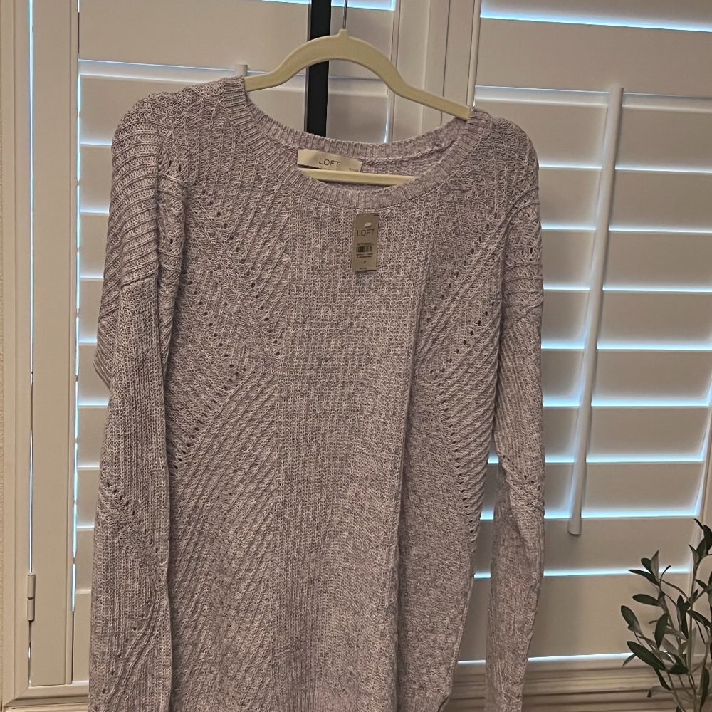 NWT! Loft Purple Heathered Sweater LP